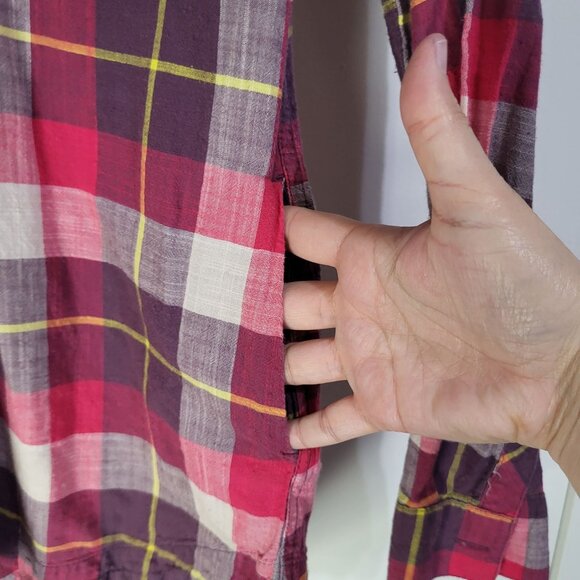 COLUMBIA PFG Women's Small Coral Springs II Button Up Shirt Cotton Outdoor Plaid - Picture 4 of 11